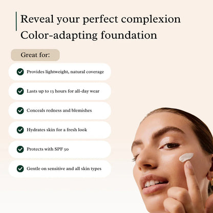 De enige foundation die je nodig hebt – met SPF50 & skin match tech van PurelyFresh